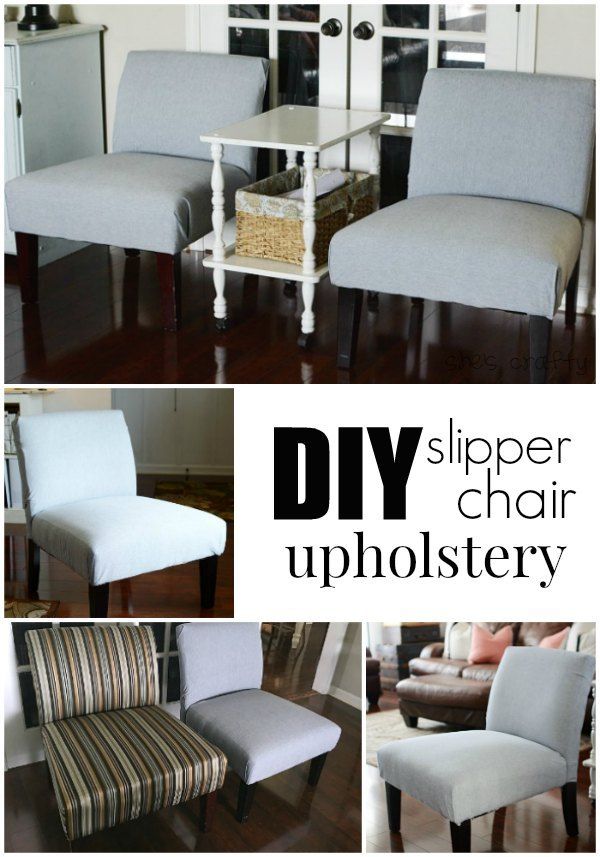 She's Crafty DIY slipper chair upholstery